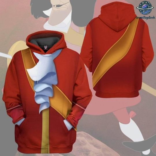 Captain Hook Cosplay 3D Hoodie, Captain Hook Halloween Cosplay Outfit, Peter Pan Villain Costume, Captain Hook Shirt, Halloween Costume