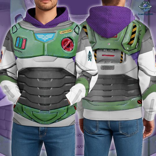 Buzz Lightyear 3D Full Over Print Hoodie | Toy Story Buzz Lightyear Cosplay Shirt | Toy Story Merch | Magic Kingdom Toy Story Hoodie