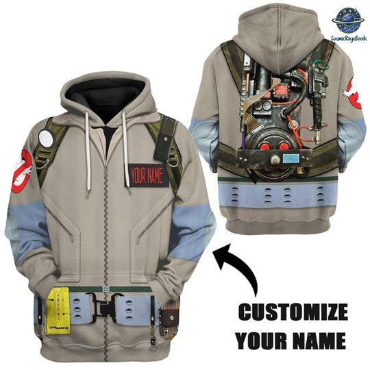 Custome All Over Print Ghostbusters Hoodie, Halloween Costume, Ghostbusters 1984 Full Over Print Shirt, Ghostbusters 1984 Tshirt