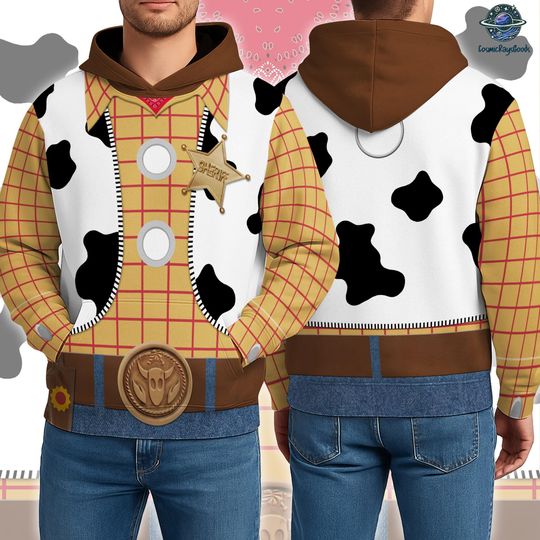 Toy Story Woody Full Over Print 3D Hoodie | Sheriff Woody | Toy Story Cosplay Shirt | Halloween Costume For Family Group T Shirt