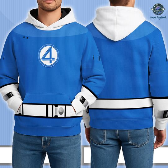 Reed Richards Mister Fantastic 3D Full Over Print Hoodie Shirt Sweatshirt, Fantastic Four First Steps Shirt, Super Hero Cosplay Costume Tee