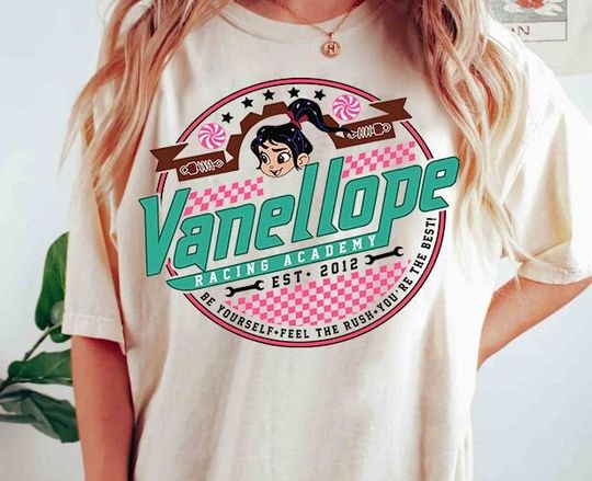 Retro Disney Vanellope Racing Academy T-Shirt, Wreck-It Ralph Vanellope Tee