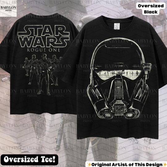 Oversized Star Wars Rogue One T-Shirt, Death Troopers, Rogue One, Andor Show, Scarif