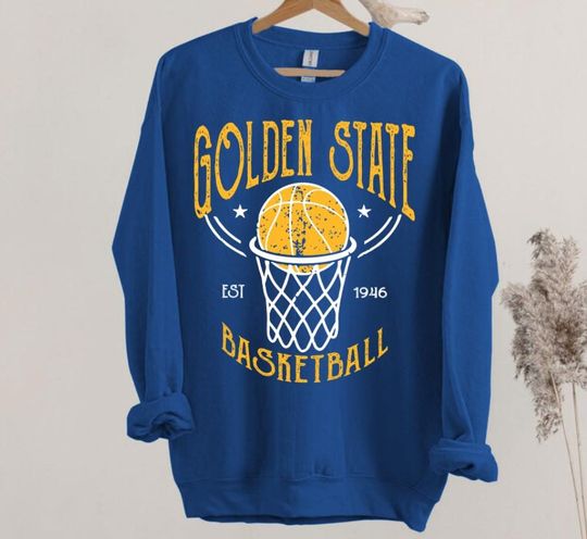 Golden State Basketball Est 1946 Vintage Sweatshirt, Golden State Basketball Team Gameday Sweatshirt, Basketball Retro Sweatshirt