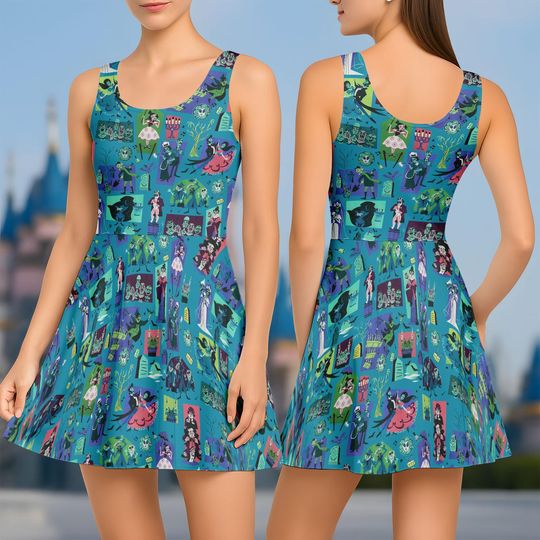 Haunted Mansion Skater Dress, Foolish Mortals Halloween Dress