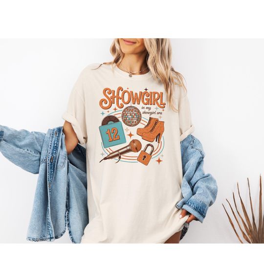 Orange Showgirl T-Shirt for Concert and Fan, Music Era Gift, Country Music Enthusiast Tee