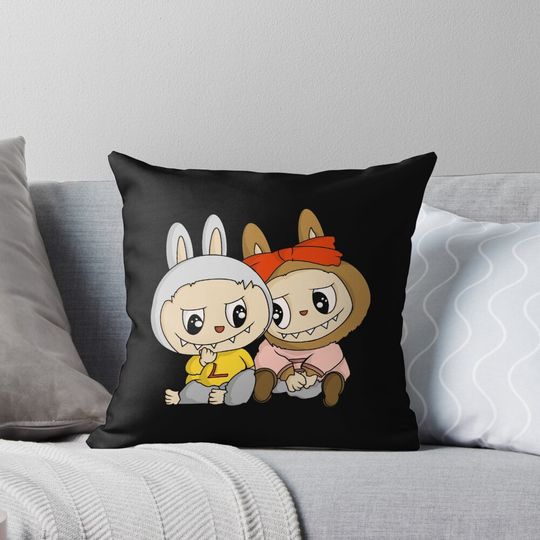 Labubu very cute and romantic Pillow, Cute Labubu Pillows Gift, Gift for Fan