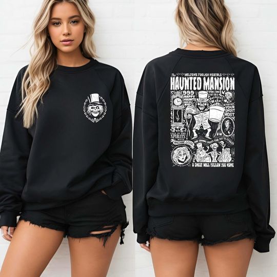 Vintage Haunted Mansion Two-Sided Shirt, Stretching Room Sweatshirt, Haunted Mansion 1969 Shirt, Disneyland Halloween