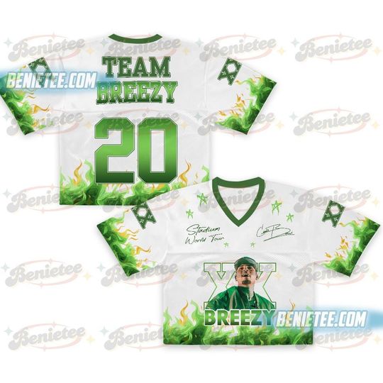 Chris Brown Tour Breezy Bowl XX Crop Top Jersey, Breezy Bowl T-Shirt, Chris Brown Tee, Chris Brown Album Jersey