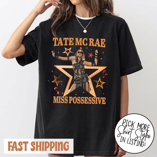 Tate Miss Possessive Star T-Shirt, Tate 2025 Concert Tour Shirt, Tate Merchandise