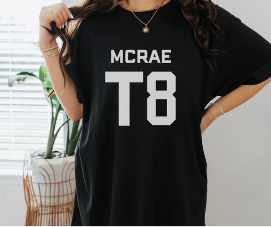 Tate Mcrae T-Shirt, T8 Fan Merch Concert Outfit, T8 Football Shirt