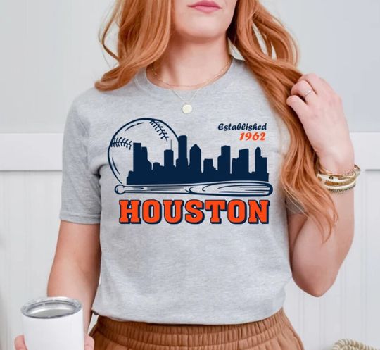 Houston Baseball Cityscape Est 1962 Vintage T-Shirt, Houston Baseball Gameday Retro 90s Shirt, Space City Shirt