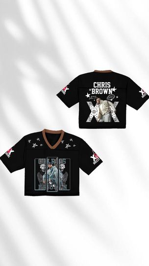 Chris Brown Crop Top Jersey Mesh, Breezy Bowl XX Tour 2025 Shirt, Hip Hop Concert Merch, Fan Gift
