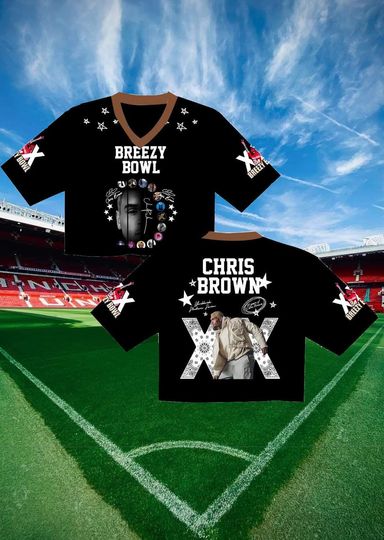Chris Brown Breezy Bowl Crop Top Jersey Mesh | Breezy Bowl XX 2025 Shirt | Concert Outfit | Breezy Bowl| Ships Fast!