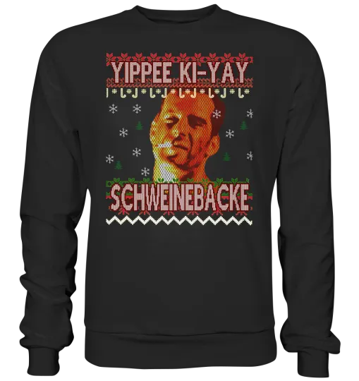 Christmas Sweatshirt Yippee Ki Yay Pig Jaw Christmas Sweater xmas