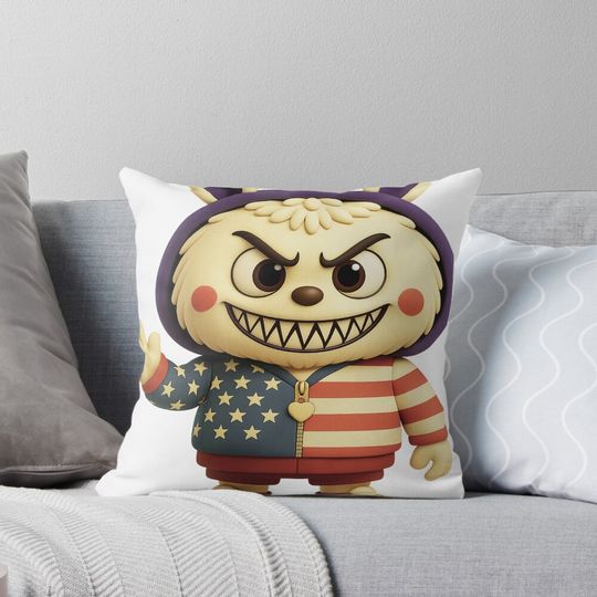 bubu Funny Original  Pillow, Cute Labubu Pillows Gift, Gift for Fan