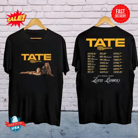 Tate McRae 2025 Concert T-Shirt Miss Possessive Tour Double Sided Tee