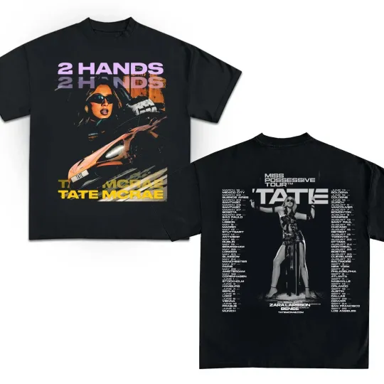 Tate McRae 2025 Concert Tour Unisex Double-Sided T-Shirt