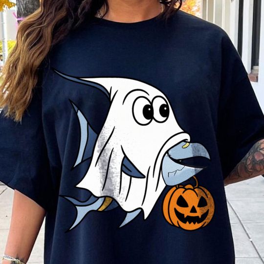 Gill Ghost Finding Nemo Shirt, Spooky Season Shirt, Fall Season Trip Shirt, Halloween Party Tee