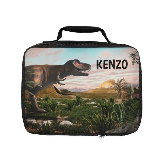 Personalized Dinosaur Lunch Bag, Back to School Lunch bag