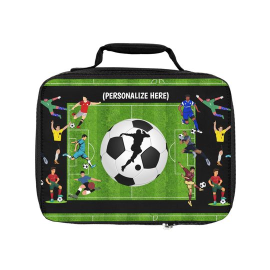 Personalized Soccer Lunch Bag, Back to School Lunch bag