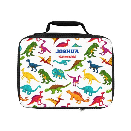 Personalized Dinosaur Lunch Bag, Back to School Lunch bag