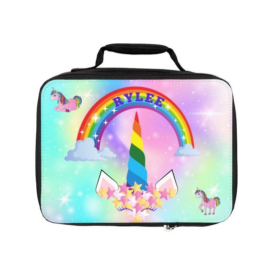 Personalized Unicorn Lunch Bag, Back to School Lunch bag