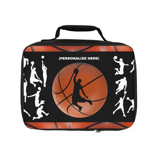 Personalized Basketball Lunch Bag, Back to School Lunch bag