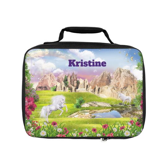 Personalized Unicorn Lunch Bag, Back to School Lunch bag