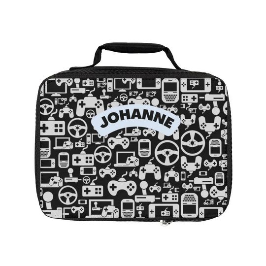 Personalized Gamers Lunch Bag, Back to School Lunch bag