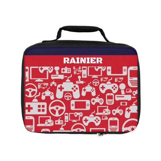 Personalized Gamers Lunch Bag, Back to School Lunch bag