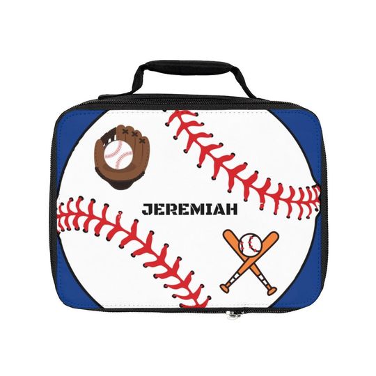 Personalized Baseball Lunch Bag, Back to School Lunch bag