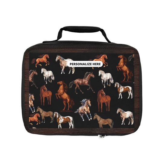 Personalized Horse Lover Lunch Bag, Back to School Lunch bag