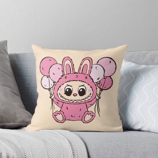 Cute Labubu Pillow, Cute Labubu Pillows Gift, Gift for Fan