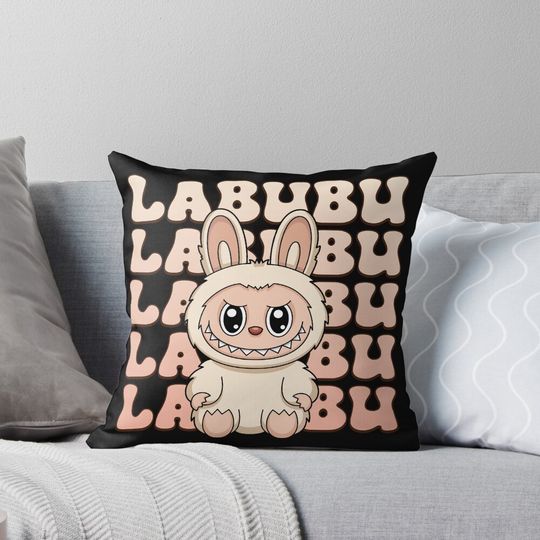 Labubu Soymilk Pillow, Cute Labubu Pillows Gift, Gift for Fan