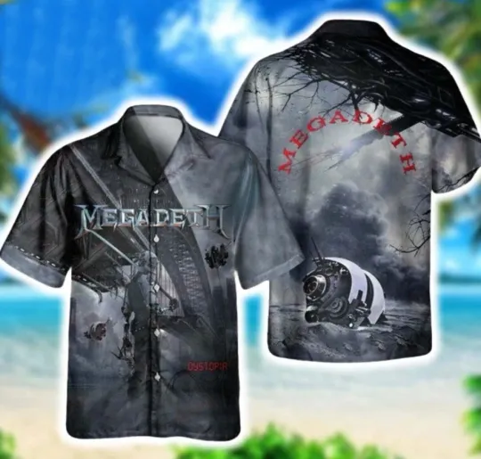 Megadeth Dystopia Album Aloha Summer Hawaiian Shirt