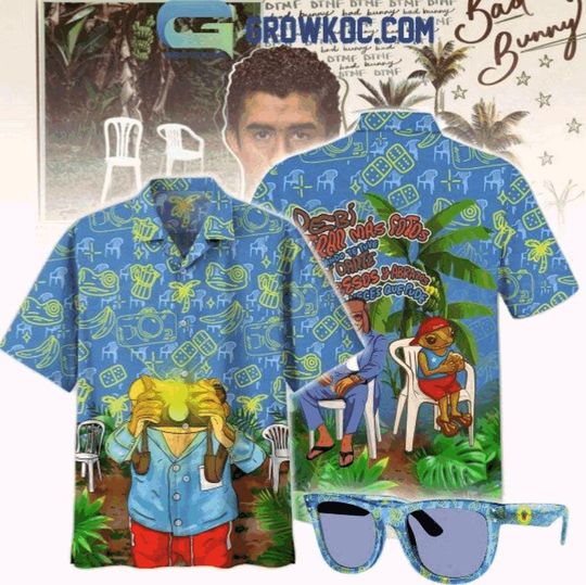 Bad Bunny 2025 Funny Halloween Tropical Hawaiian Shirt