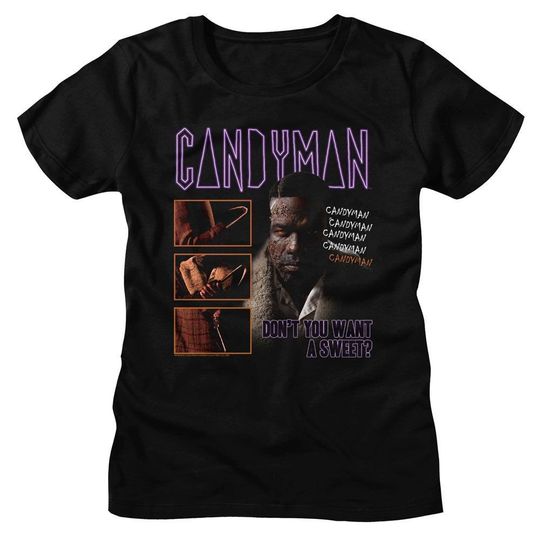 Candyman Neon Logo Black Women's T-Shirt