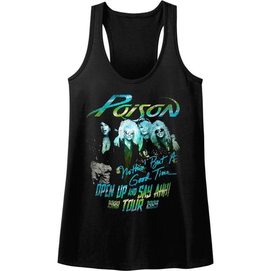 Poison Tour Black Racerback Tank Top for Women