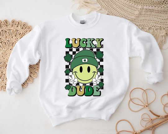 Ucky Dude St Patrick Sweater, Lucky Shamrock Irish Sweater