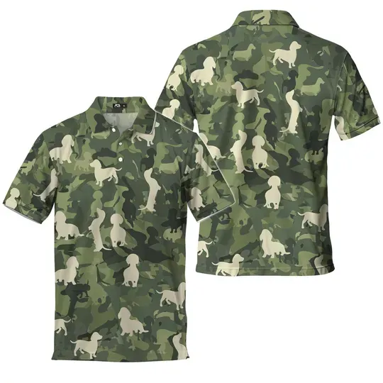 Dog Mens Golf Polo Shirts, Gift Birthday for Men and Women