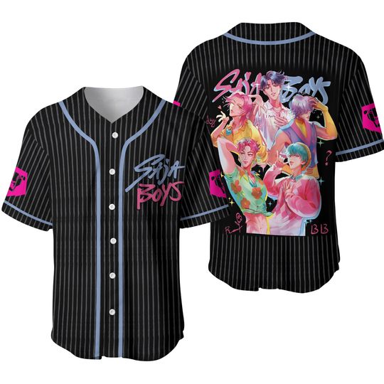 Kpop Saja Boys Baseball Jersey, Hunters Tee, Demon Hunters Merch, Kpop Huntrix shirt, Saja Boys Fan Gifts