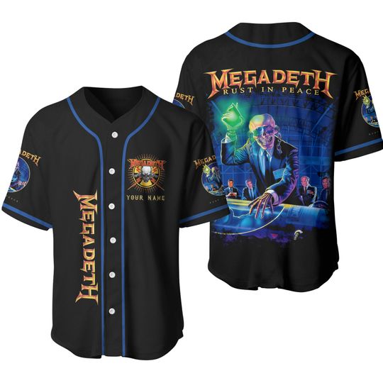 Personalized Megadeth Rock Band Baseball Jersey Print Unisex T-Shirts