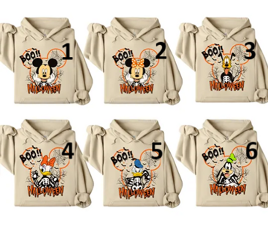 Disney Halloween All Characters Hoodie, Mickey And Friends Halloween Hoodie,  Couple Halloween Party Hoodie, Disney Family Halloween Hoodie,