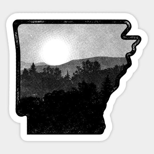 Rustic Arkansas Sunrise - Arkansas - Sticker