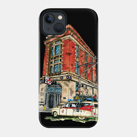 Ecto- 1 / Firehouse, Hook & Ladder Company 8 - Ghostbusters - Phone Case