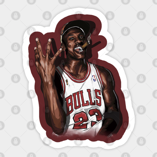 Vintage Michael Jordan Three Peat - Vintage Michael Jordan Three Peat - Sticker