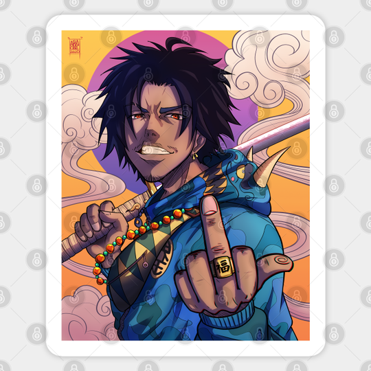 YOUNG_MUGEN (Blue) - Samurai Champloo - Sticker