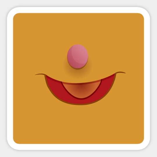 Fozzie Bear Inspired Mask - Muppets - Sticker