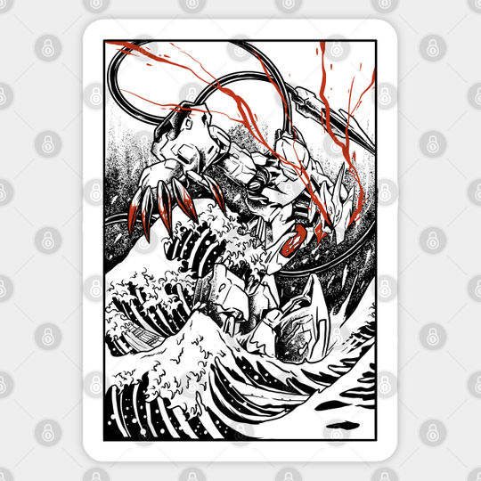 hero landing - Gundam - Sticker